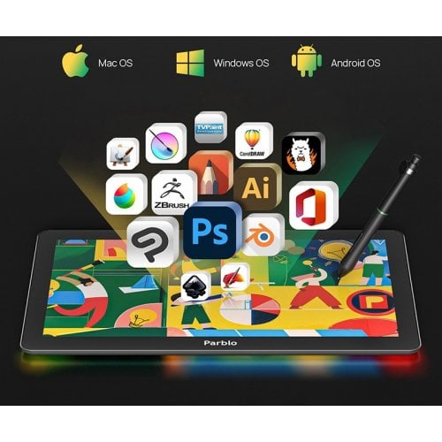 Графічний монітор Parblo Coast 16 Pro Gen2 (COAST16PROG2) Dark Grey купити в Україні | Telemart фото