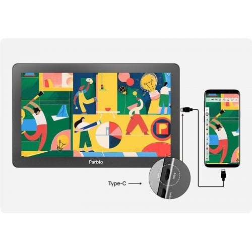 Графічний монітор Parblo Coast 16 Pro Gen2 (COAST16PROG2) Dark Grey купити в Україні | Telemart фото