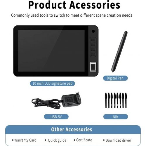 Планшет для подписи Huion DS101S Black купить в Украине | Telemart фото
