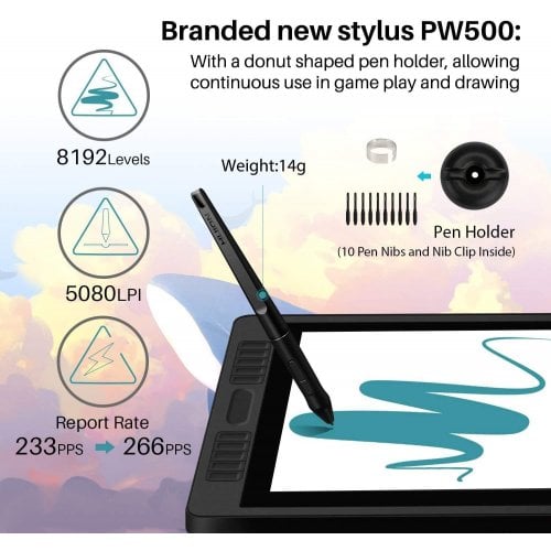 Графічний монітор Huion Kamvas Pro 20 2019 (GT1901) Black купити в Україні | Telemart фото