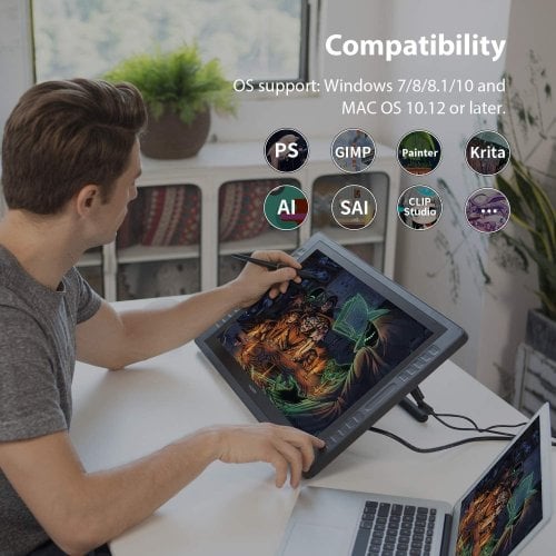 Графічний монітор Huion Kamvas Pro 20 2019 (GT1901) Black купити в Україні | Telemart фото