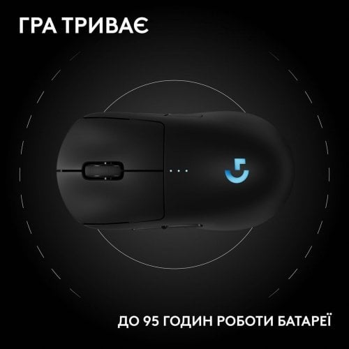 Уценка мышка Logitech Pro 2 Lightspeed Wireless (910-007295) Black (Вскрытая упаковка, 917857) купить в Украине | Telemart фото