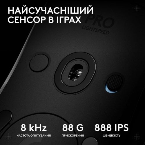 Уценка мышка Logitech Pro 2 Lightspeed Wireless (910-007295) Black (Вскрытая упаковка, 917857) купить в Украине | Telemart фото