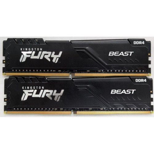 Озп Kingston DDR4 32GB (2x16GB) 3200Mhz FURY Beast Black (KF432C16BB1K2/32) (Відновлено продавцем, 917859) купити в Україні | Telemart фото