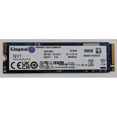 Ssd-диск Kingston NV1 500GB M.2 (2280 PCI-E) NVMe x4 (SNVS/500G) (Відновлено продавцем, 917870) купити в Україні | Telemart фото