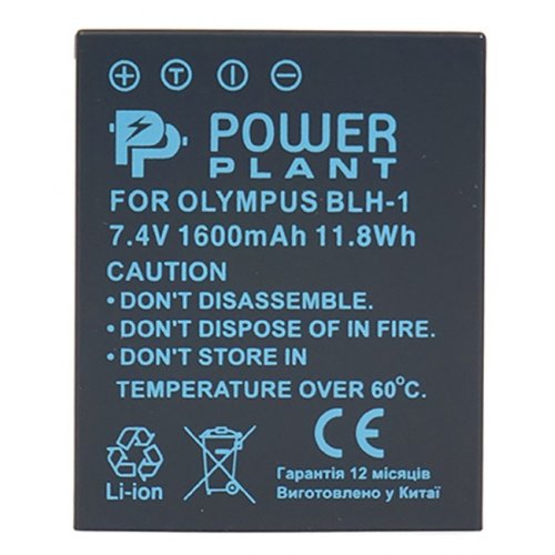Акумулятор для фотоапарата PowerPlant Olympus BLH-1 1600mAh (CB970148) купити в Україні | Telemart фото