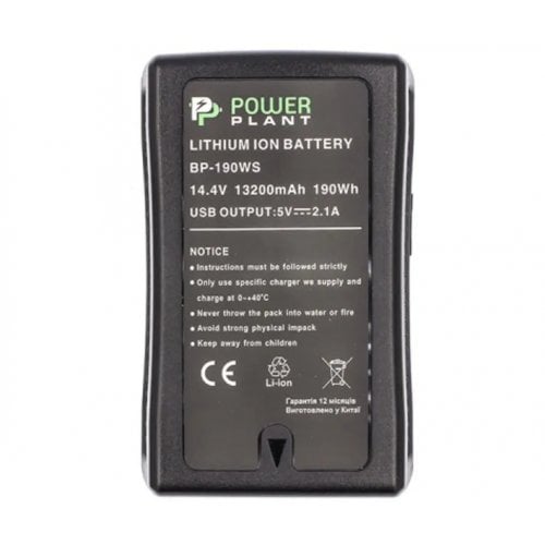 Аккумулятор для видеокамеры PowerPlant Sony BP-190WS 13200mAh (CB970223) купить в Украине | Telemart фото
