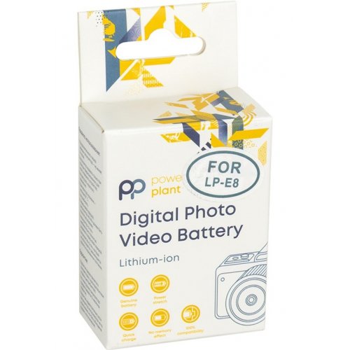 Аккумулятор для фотоаппарата PowerPlant Canon LP-E8H 1300mAh (CB971244) купить в Украине | Telemart фото