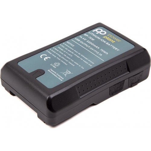 Аккумулятор для видеокамеры PowerPlant Sony V-Mount BP-75W 5200mAh (CB971558) купить в Украине | Telemart фото