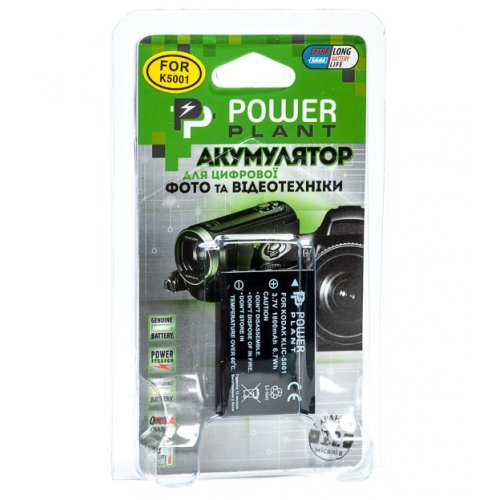 Аккумулятор для фотоаппарата PowerPlant Kodak KLIC-5001/DB-L50 1800mAh (DV00DV1151) купить в Украине | Telemart фото