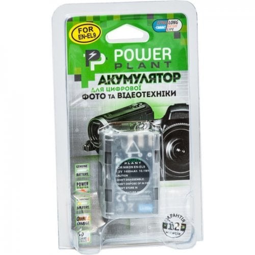 Аккумулятор для фотоаппарата PowerPlant Nikon EN-EL9 1400mAh (DV00DV1173) купить в Украине | Telemart фото