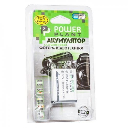 Аккумулятор для фотоаппарата PowerPlant Fujifilm NP-95 1800mAh (DV00DV1191) купить в Украине | Telemart фото