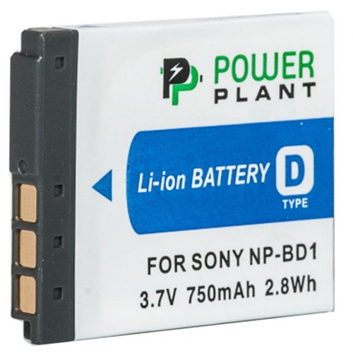 Аккумулятор для фотоаппарата PowerPlant Sony NP-BD1/NP-FD1 750mAh (DV00DV1204) купить в Украине | Telemart фото