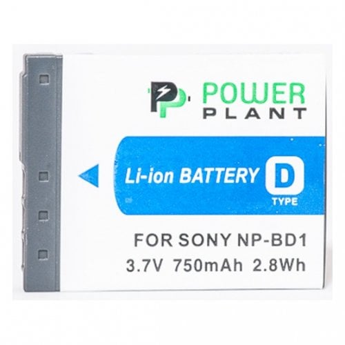 Аккумулятор для фотоаппарата PowerPlant Sony NP-BD1/NP-FD1 750mAh (DV00DV1204) купить в Украине | Telemart фото