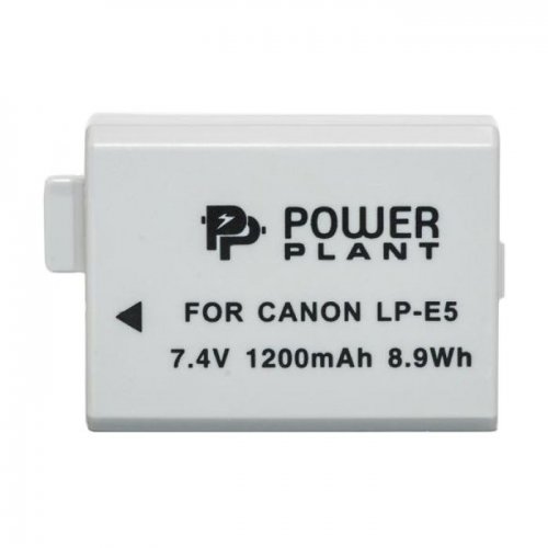 Аккумулятор для фотоаппарата PowerPlant Canon LP-E5 1200mAh (DV00DV1225) купить в Украине | Telemart фото