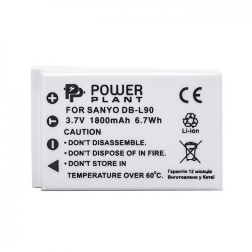 Акумулятор для фотоапарата PowerPlant Sanyo DB-L90 1800mAh (DV00DV1267) купити в Україні | Telemart фото