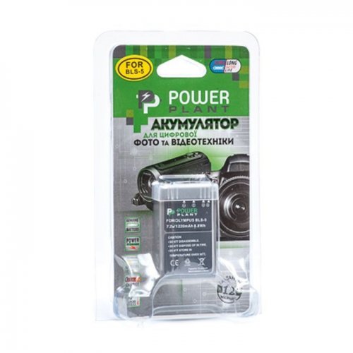 Аккумулятор для фотоаппарата PowerPlant Olympus PS-BLS5 1220mAh (DV00DV1287) купить в Украине | Telemart фото