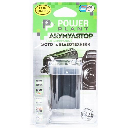 Аккумулятор для фотоаппарата PowerPlant Nikon EN-EL15 1900mAh (DV00DV1309) купить в Украине | Telemart фото