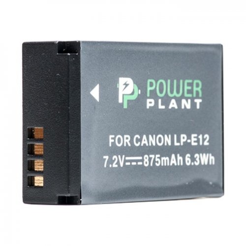 Акумулятор для фотоапарата PowerPlant Canon LP-E12 875mAh (DV00DV1311) купити в Україні | Telemart фото
