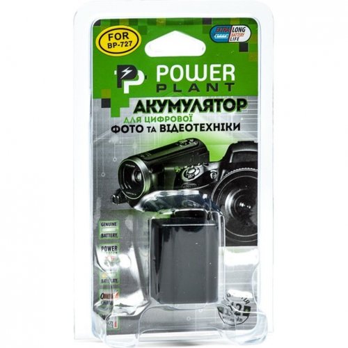 Аккумулятор для видеокамеры PowerPlant Canon BP-727 Chip 2685mAh (DV00DV1386) купить в Украине | Telemart фото