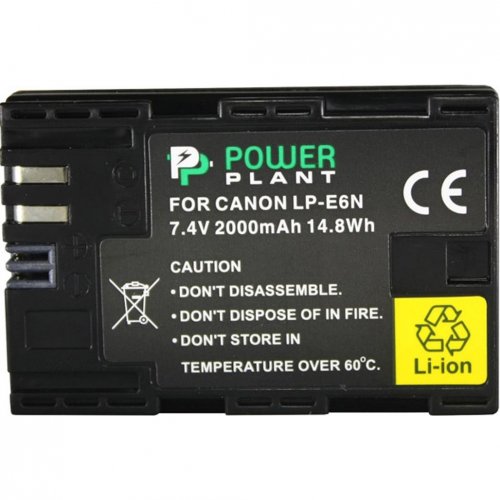 Аккумулятор для фотоаппарата PowerPlant Canon LP-E6N 2000mAh (DV00DV1405) купить в Украине | Telemart фото