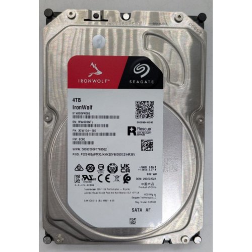 Жесткий диск Seagate IronWolf 4TB 256MB 5400RPM 3.5" (ST4000VN006) (Восстановлено продавцом, 918016) купить в Украине | Telemart фото