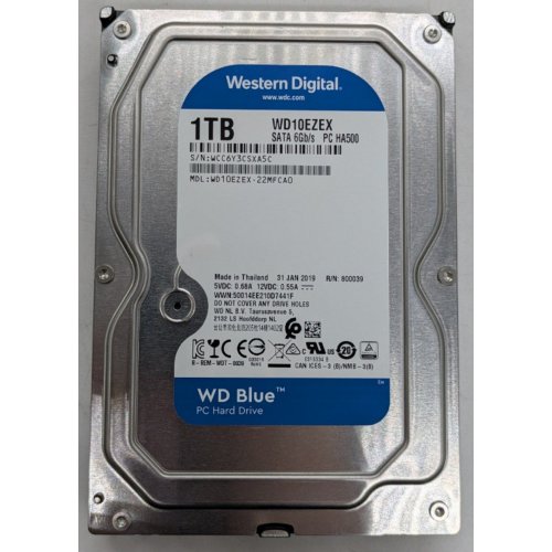 Жорсткий диск Western Digital Blue 1TB 64MB 3.5" (WD10EZEX) (Відновлено продавцем, 918020) купити в Україні | Telemart фото