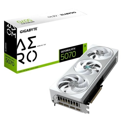 Уценка видеокарта Gigabyte GeForce RTX 5070 AERO OC 12288MB (GV-N5070AERO OC-12GD) (Вскрытая упаковка, 918023) купить в Украине | Telemart фото