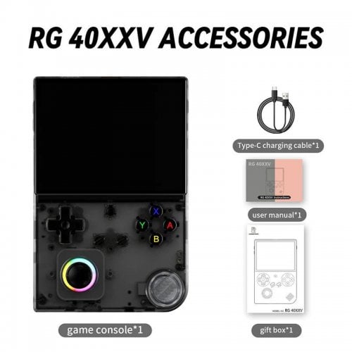 Уценка портативная игровая консоль Anbernic RG 40XXV 64GB Transparent Black (Вскрытая упаковка, 918026) купить в Украине | Telemart фото