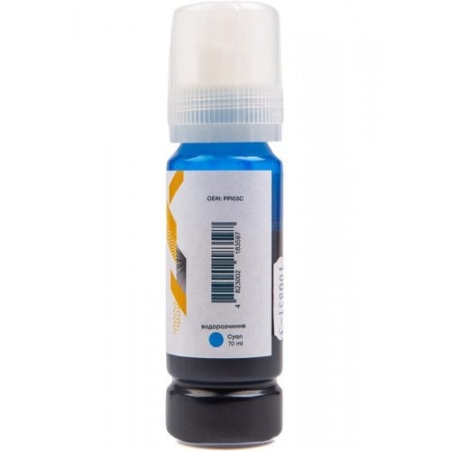 Чорнило PowerPlant Epson 103 70ml (PP103C) Cyan купити в Україні | Telemart фото