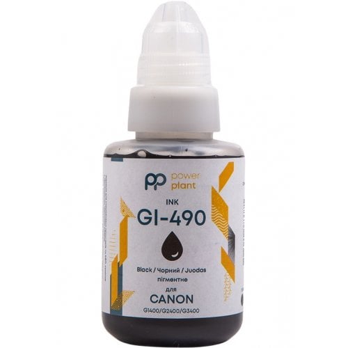 Чорнило PowerPlant Canon GI-490 140ml (PP490BP) Pigment Black купити в Україні | Telemart фото