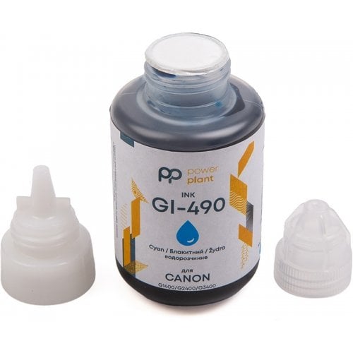 Чорнило PowerPlant Canon GI-490 140ml (PP490C) Cyan купити в Україні | Telemart фото