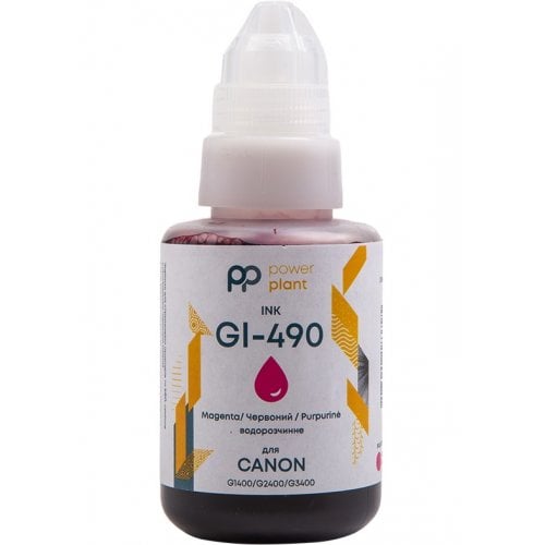 Чорнило PowerPlant Canon GI-490 140ml (PP490M) Magenta купити в Україні | Telemart фото