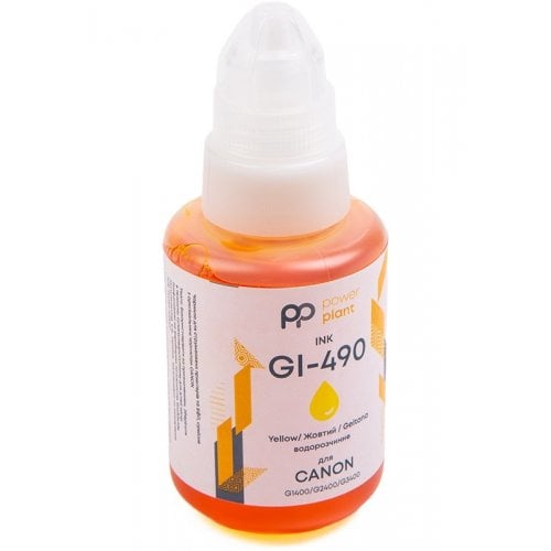 Чорнило PowerPlant Canon GI-490 140ml (PP490Y) Yellow купити в Україні | Telemart фото