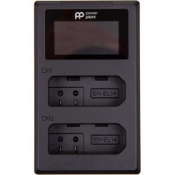 Зарядное устройство PowerPlant Nikon EN-EL14 для двух аккумуляторов, LED экран (CH980536)