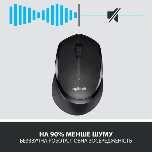 Уценка мышка Logitech M330 Silent Plus (910-004909) Black (Вскрытая упаковка, 918510) купить в Украине | Telemart фото