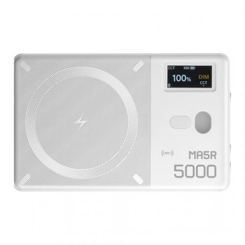 Видеосвет для смартфона + повербанк Godox MA5R Magnetic Charging Full-Color LED White купить в Украине | Telemart фото
