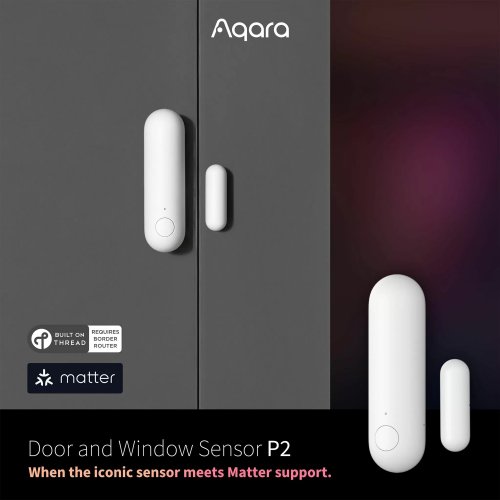 Умный датчик открытия дверей и окон Aqara Door and Window Sensor P2 (DW-S02D) White купить в Украине | Telemart фото
