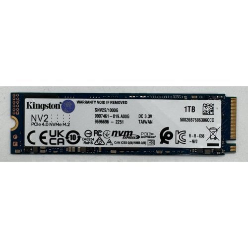 Ssd-диск Kingston NV2 3D NAND 1TB M.2 (2280 PCI-E) NVMe x4 (SNV2S/1000G) (Восстановлено продавцом, 918678) купить в Украине | Telemart фото