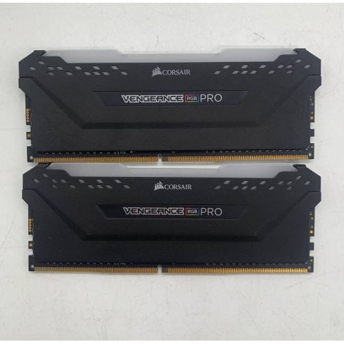 Озу Corsair DDR4 16GB (2x8GB) 3600Mhz Vengeance RGB Pro Black (CMW16GX4M2D3600C18) (Восстановлено продавцом, 918695) купить в Украине | Telemart фото