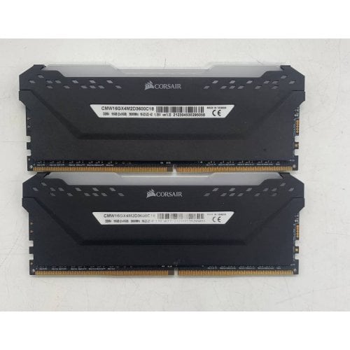 Озу Corsair DDR4 16GB (2x8GB) 3600Mhz Vengeance RGB Pro Black (CMW16GX4M2D3600C18) (Восстановлено продавцом, 918695) купить в Украине | Telemart фото
