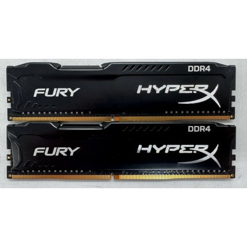 Озу Kingston DDR4 16GB (2x8GB) 3200Mhz HyperX Fury Black (HX432C18FB2K2/16) (Восстановлено продавцом, 918737) купить в Украине | Telemart фото