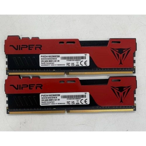Озу Patriot DDR4 16GB (2x8GB) 3600Mhz Viper Elite II Red (PVE2416G360C0K) (Восстановлено продавцом, 918752) купить в Украине | Telemart фото
