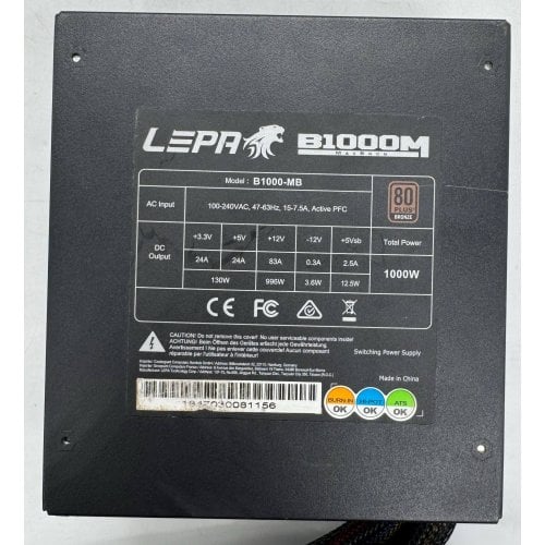 Блок живлення Lepa 1000W (B1000-MB) (Відновлено продавцем, 918756) купити в Україні | Telemart фото