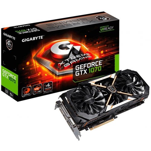 Видеокарта Gigabyte GeForce GTX 1070 Xtreme Gaming 8192MB (GV-N1070XTREME-8GD) (Восстановлено продавцом, 918789) купить в Украине | Telemart фото