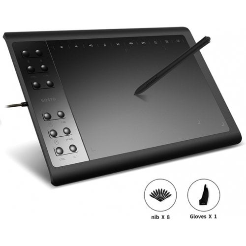 Графический планшет Bosto 1060 Plus (B1060PLUS) Black купить в Украине | Telemart фото