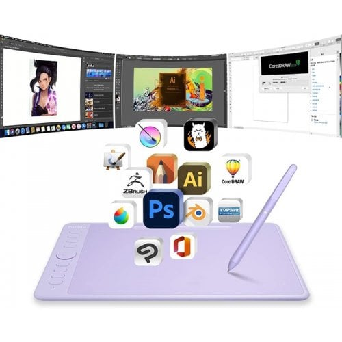 Графічний планшет Parblo Intangbo M (INTANGBOMP) Purple купити в Україні | Telemart фото