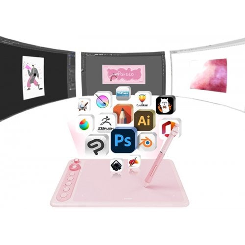 Графічний планшет Parblo Intangbo X7 (INTANGBOX7P) Pink купити в Україні | Telemart фото