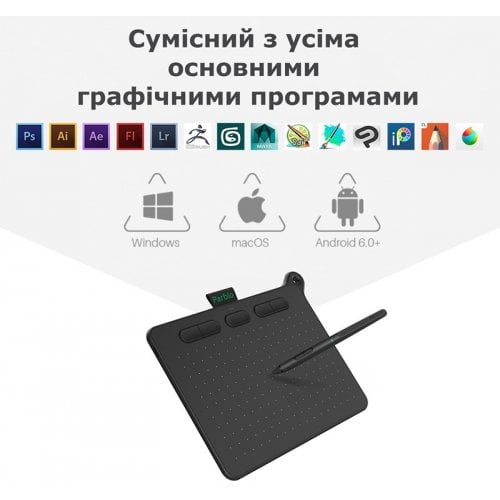Графічний планшет Parblo Ninos S (NINOSS) Black купити в Україні | Telemart фото