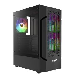 Уцінка корпус Gamdias AURA GC7 ARGB Tempered Glass без БЖ (4711514500677) Black (Розкрита упаковка, 918866)